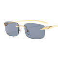 Frameless Ocean color 2020 new arrivals unique fashion shades custom designer luxury metal sunglasses women 72070